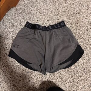 Under Armour Women's Athletic Shorts in Gray and Black